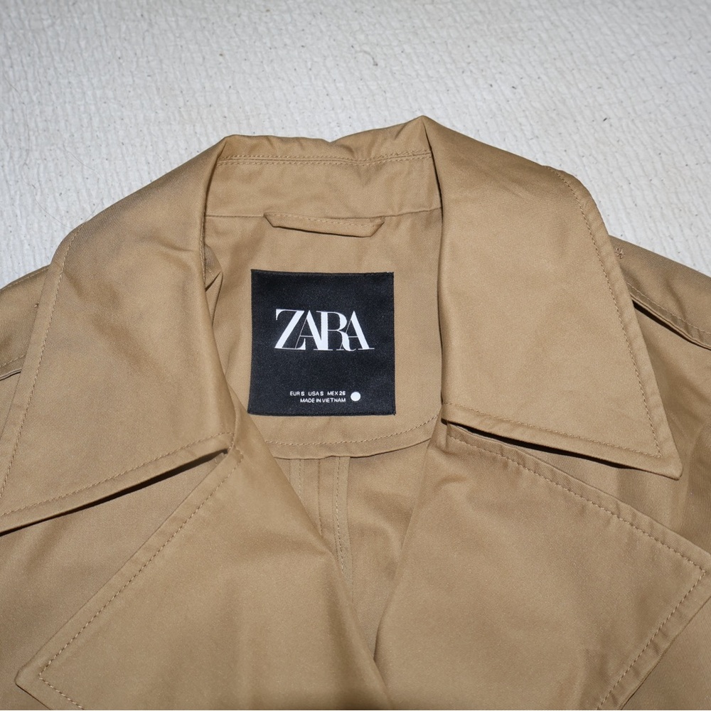 Zara Beige Classic Trench Coat - Picture 3 of 6